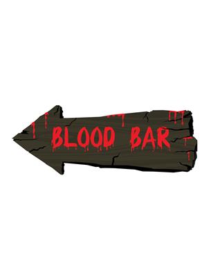 Plastic bord "Blood shop"