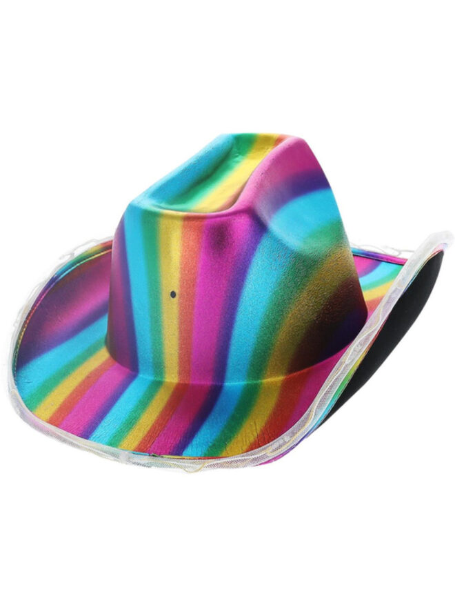 Regenboog Cowboyhoed met licht