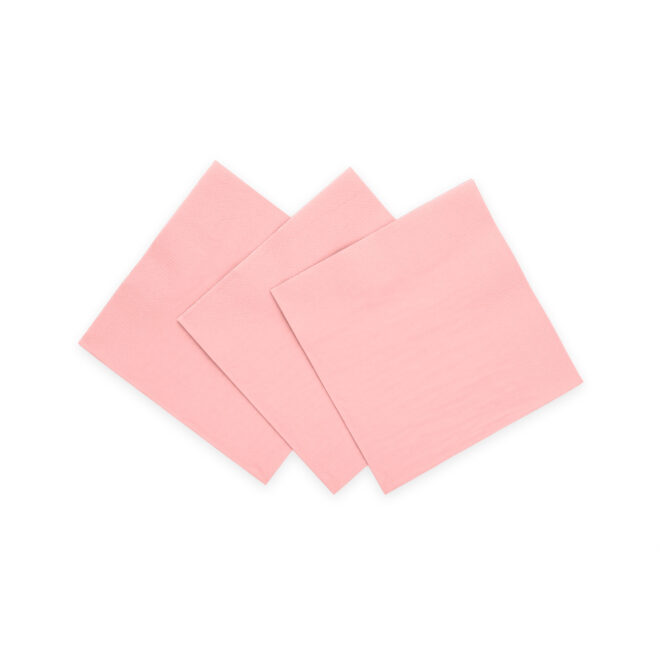 Servetten licht roze 24 x 24 cm, 3 laags FSC - 20 stuks