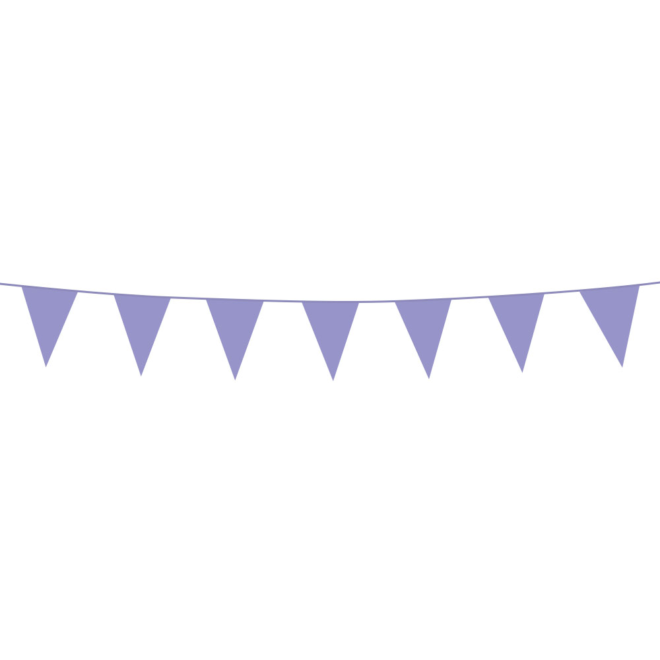 Mini vlaggenlijn (3m) - lavendel
