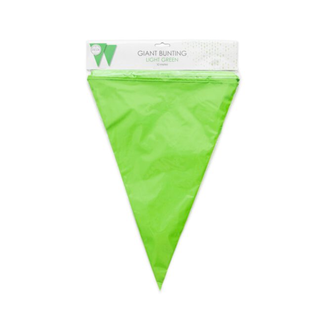 Plastic giga vlaggenlijn (10m) - limoen groen