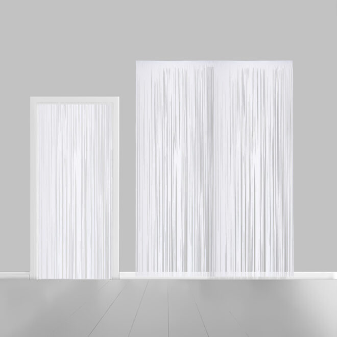 Folie deurgordijn wit (1x2,4m) - vlamvertragend