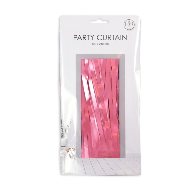 Folie deurgordijn zacht roze (1x2,4m) - vlamvertragend