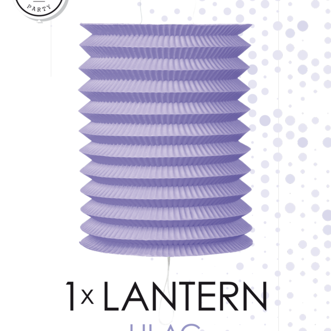 Papieren Lantaarn lavendel - 16cm