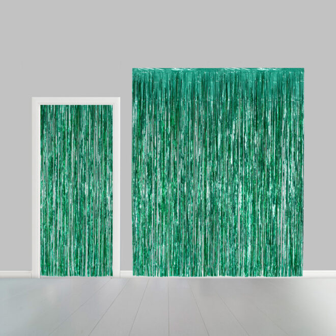 Folie deurgordijn groen (1x2,4m) - vlamvertragend