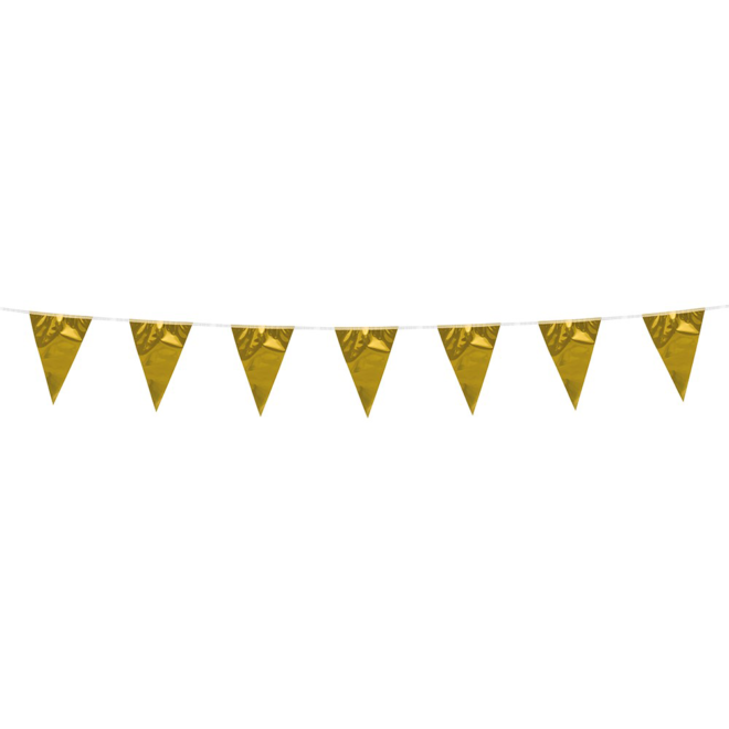 Mini vlaggenlijn (3m) - metallic goud