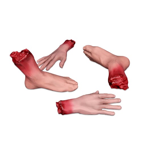 Bloederige handen en voeten