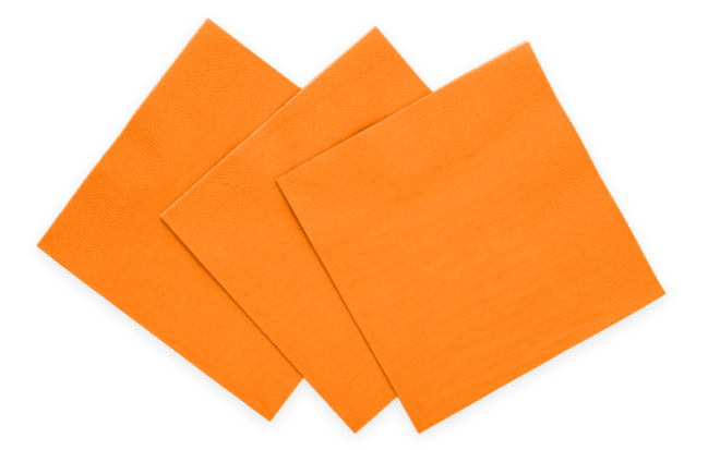 Servetten oranje 33 x 33 cm, 3 laags FSC - 20 stuks