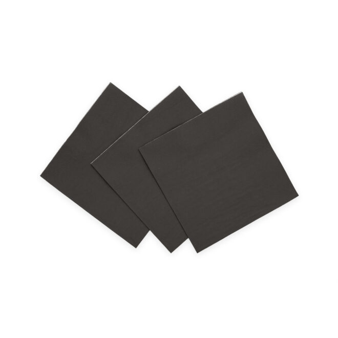 Servetten zwart 24 x 24 cm, 3 laags FSC - 20 stuks