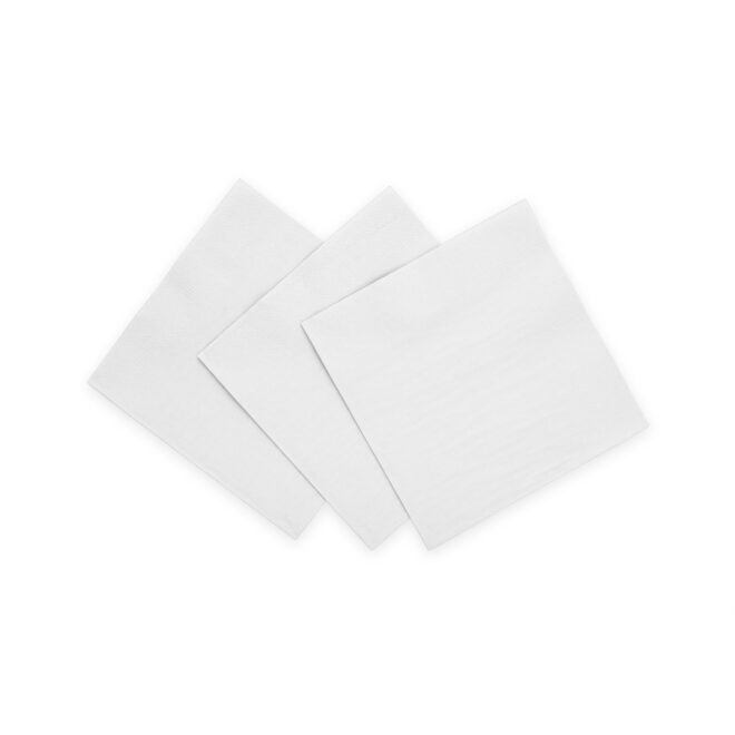 Servetten wit 24 x 24 cm, 3 laags FSC - 20 stuks
