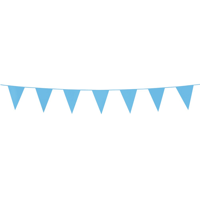 Mini vlaggenlijn (3m) - licht blauw