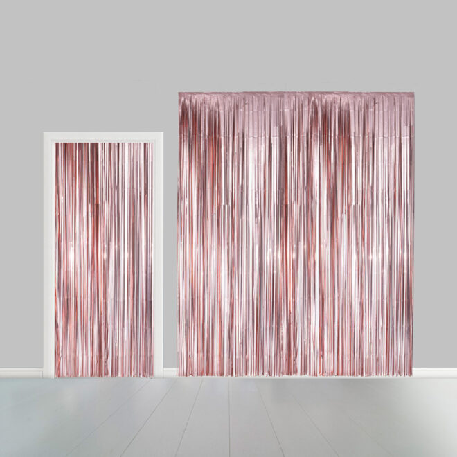 Folie deurgordijn rosé goud (1x2,4m) - vlamvertragend
