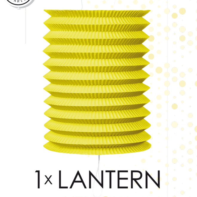 Papieren Lantaarn geel - 16cm