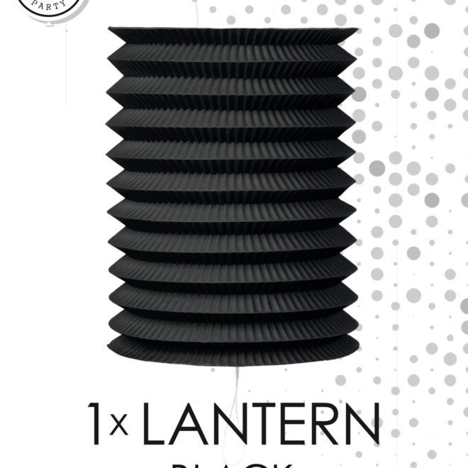 Papieren Lantaarn zwart - 16cm