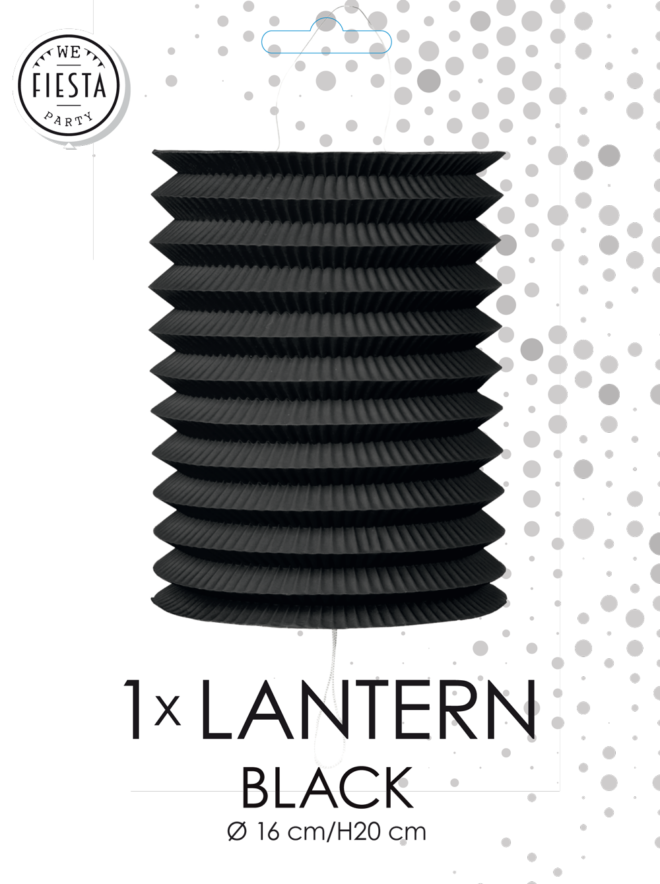 Papieren Lantaarn zwart - 16cm