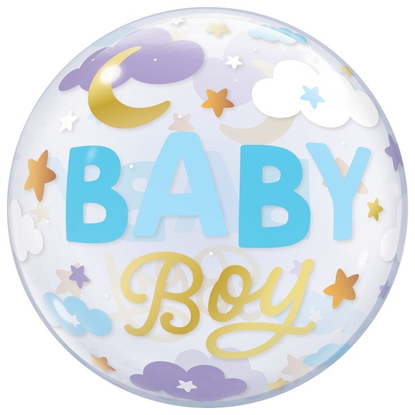 Baby-boy 'Sweet dreams' bubbleballon (56cm)