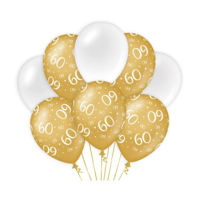 Ballonnen Gold&White - 60 (8st)