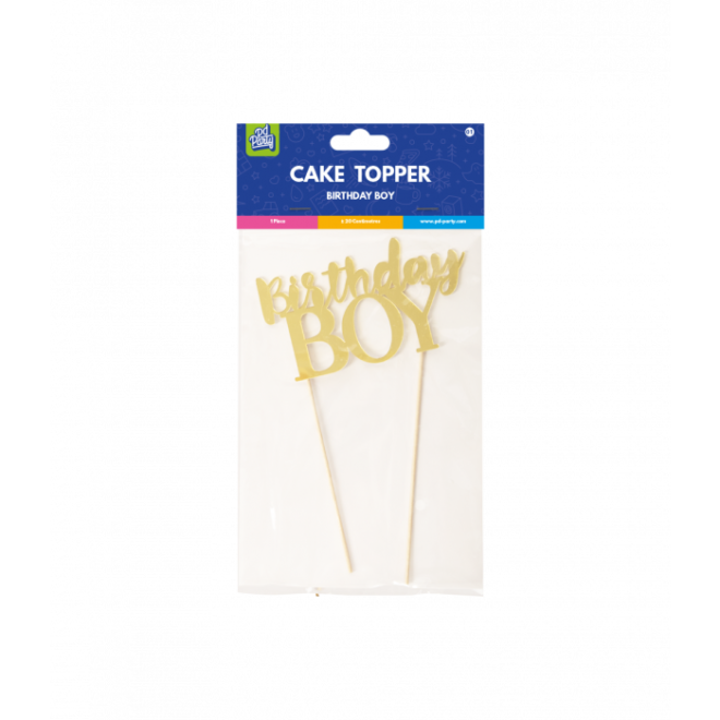 Taarttopper Birthday Boy - Goud