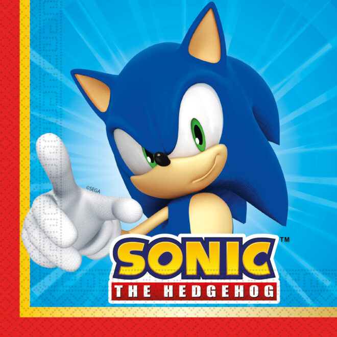 Sonic the Hedgehog Papieren Servetten (33x33cm) - 20 stuks
