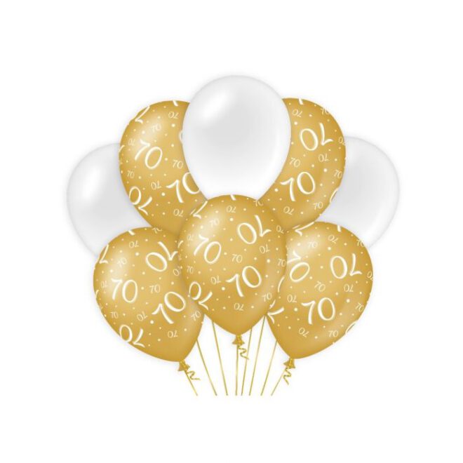 Ballonnen Gold&White - 70 (8st)