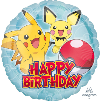 Pokemon folieballon Happy Birthday (43cm)