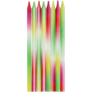 Kaarsjes Neon Delight (10cm) - 24 stuks