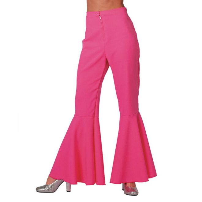 Disco broek met wijde pijpen Pink