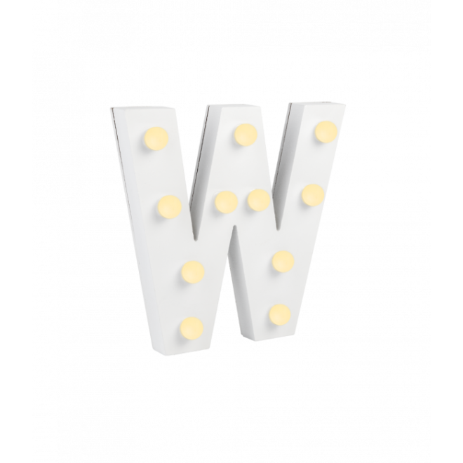 Licht letter - W