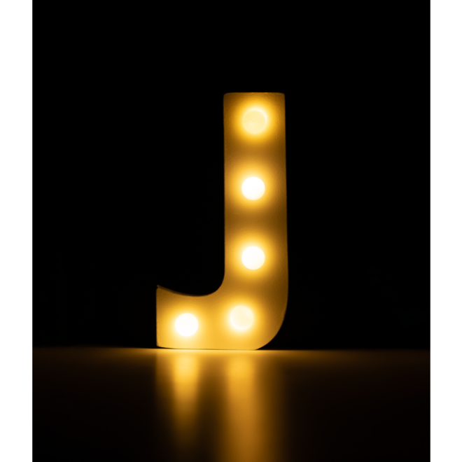 Licht letter - J