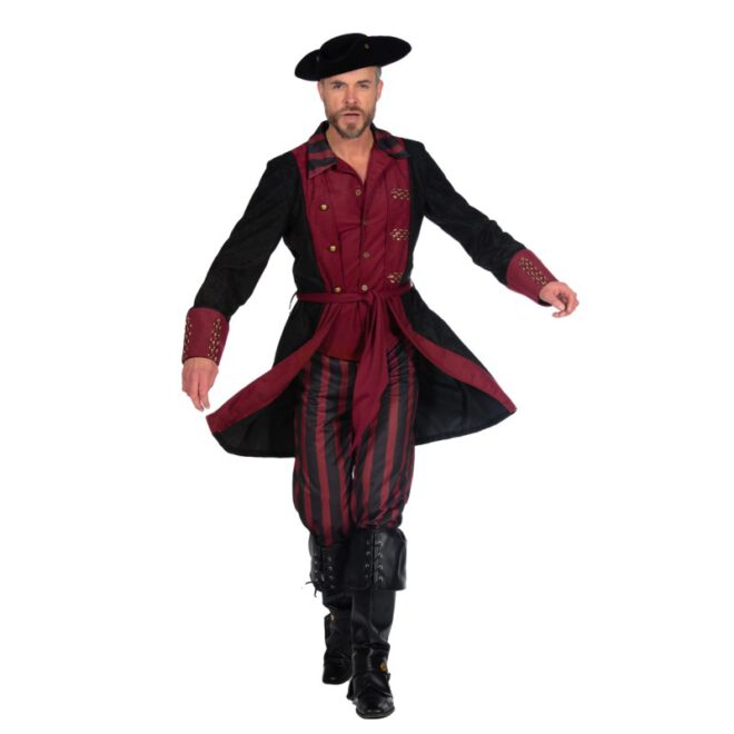 Piraat Heren Burgundy / Zwart
