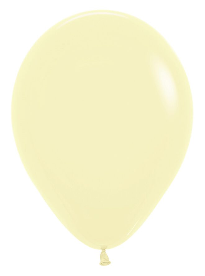 Sempertex 12 inch Pastel Matte Yellow 12 st.