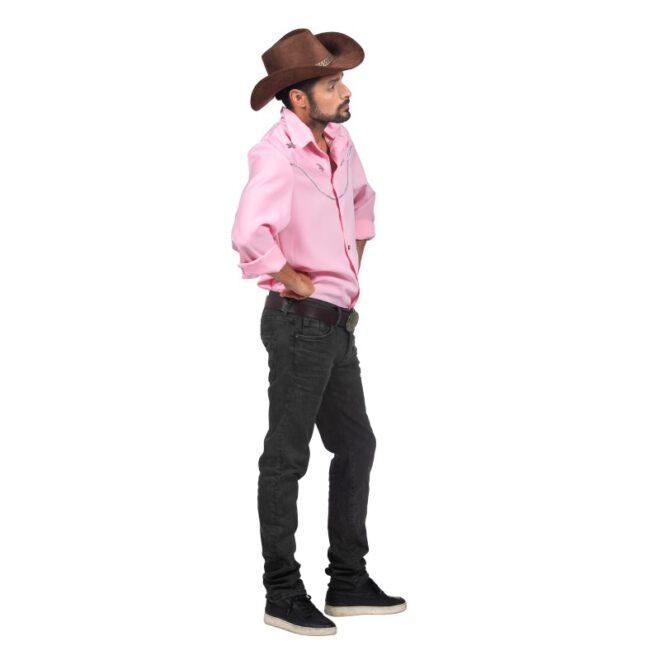 Western party shirt Roze