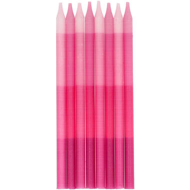Kaarsjes Shades of Pink (10cm) - 24 stuks