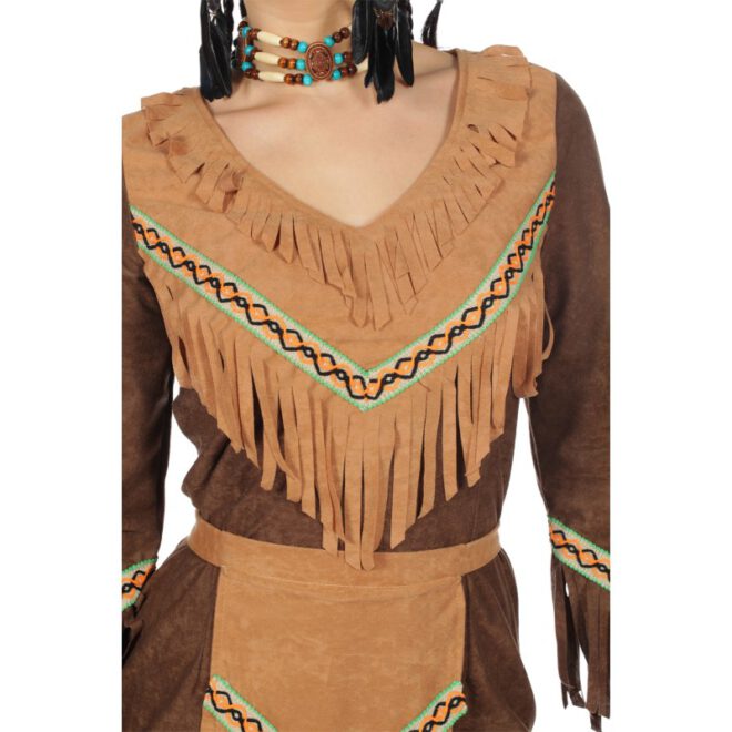 Kostuum Indianen Dame Bruin