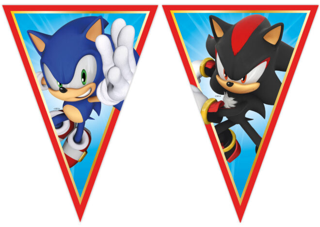 Sonic the Hedgehog Papieren Vlaggenlijn 2,4m