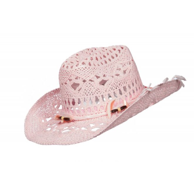 Roze Stro cowboyhoed