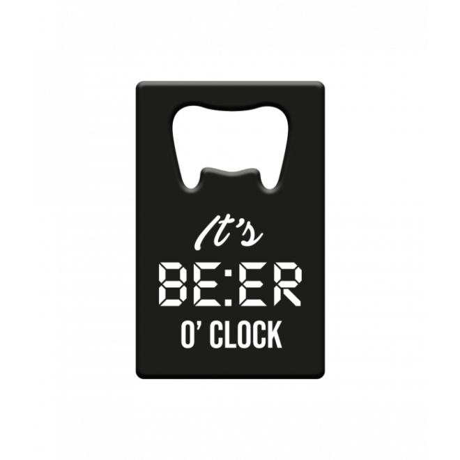 Metal beer opener - Beer o´clock