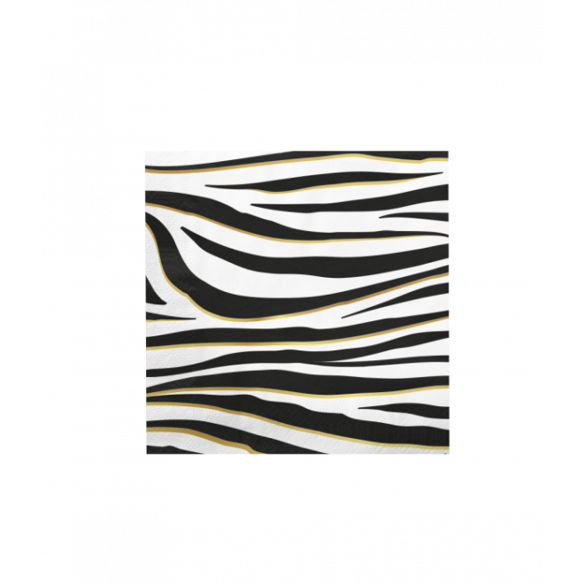 Servetten 33x33cm - Zebra