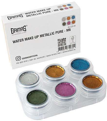 Grimas Water Make-Up palet Metallic (Pure) M6