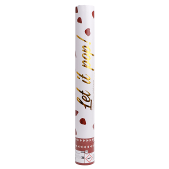 Confettishooter (40cm) rozenblaadjes - Rood