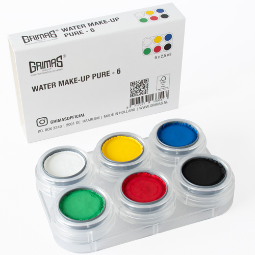 Grimas Water Make-Up (Pure) palet 6 x 2,5ml