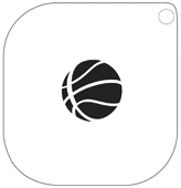 Grimas grimeersjabloon klein 41 - Basketbal