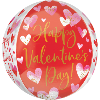 Folieballon Hart "Watercolour Happy Valentine's Day 40cm