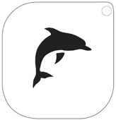 Grimas grimeersjabloon klein 44 - Dolfijn