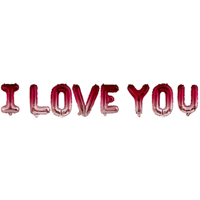 Folie Ballonnenslinger "I Love You" 36cm
