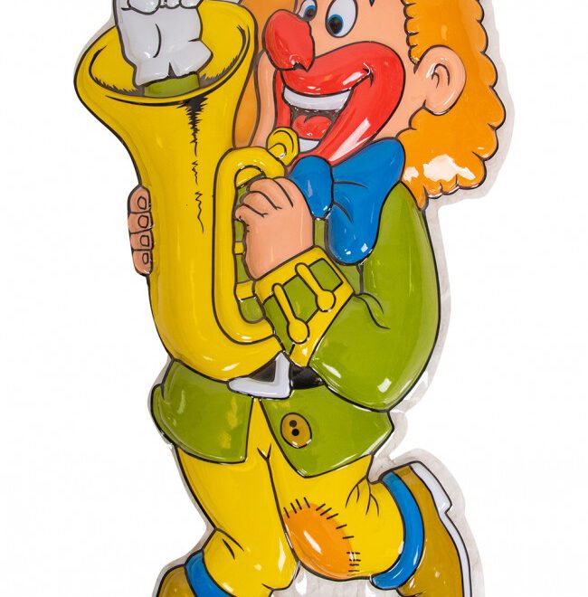 Wanddeco Clown Tuba - 60 x 34cm