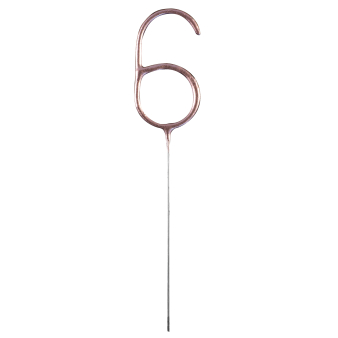 Sterretje cijfer 6 - Rosé Goud