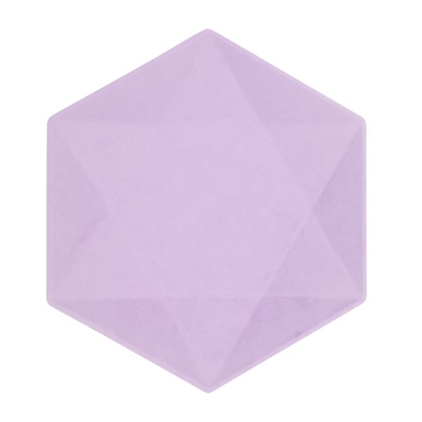 Vert Decor Hexagon borden Purple 26cm - 6 stuks