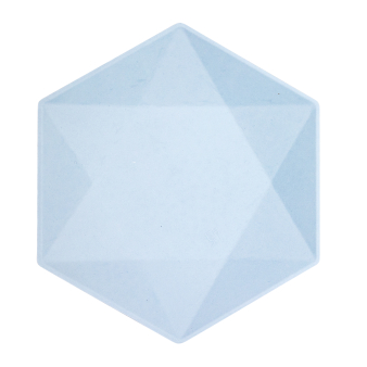 Vert Decor Hexagon borden Blue 26cm - 6 stuks