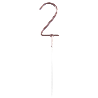 Sterretje cijfer 2 - Rosé Goud